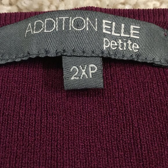 Merlot Red Cross Tie V-Neck Knit Sweater Top - Picture 8 of 14